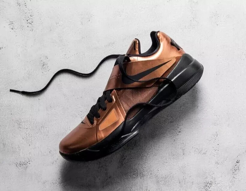 Nike Zoom KD 4 IV Metallic Copper Black Christmas Sneaker FZ5913-800 Mens Size