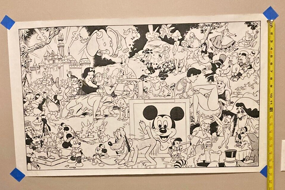 ディズニー　ポスター　 The Disneyland Memorial Orgy DISNEYLAND MEMORIAL ORGY POSTER - BLACK & WHITE VERSION