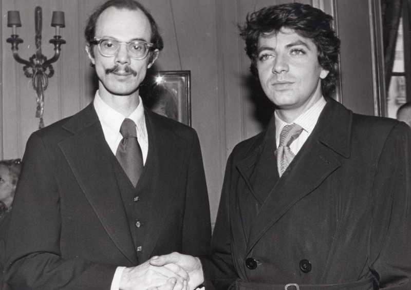 Writers Jacques Almira Steven Millhauser Prix Medicis Literature Old Photo 1975