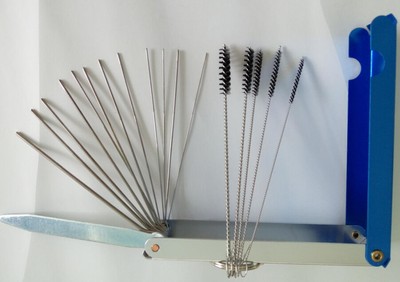 18 in 1 Carburetor Carbon Deposit Jet Cleaning Needles  Brushes Tool For Honda