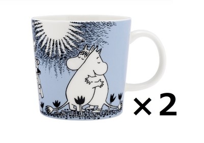 2024 ARABIA Moomin Classic Mug Love Blue Set of 2 Japan Limited Original 0.3L