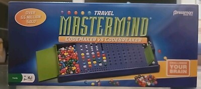 2017 Pressman Travel Mastermind code Strategy Peg Guessing Game brain challenge 
