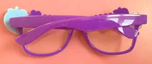GIRL'S PURPLE PARTY GLASSES WITH COLORFUL RHINESTONES *DIVA GLAMOUR GIRL GLASSES