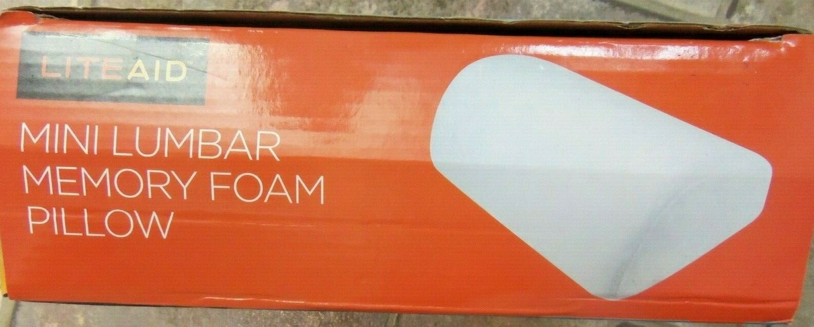 LITEAID MINI LUMBAR MEMORY FOAM PILLOW NEW IN BOX