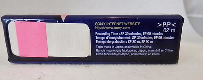 VHS-C Sony 30MM Camcorder Video Cassette Prem. Grade SP 30 min. EP 90 min.