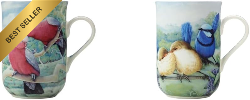 Birds of Australia KC 10Yr Anniversary Mug 300ML Galah Gift Boxed and Birds of A