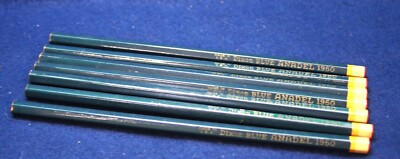 VINTAGE SEVEN (7) DIXON BLUE ANADEL 1950 PENCILS ^3013