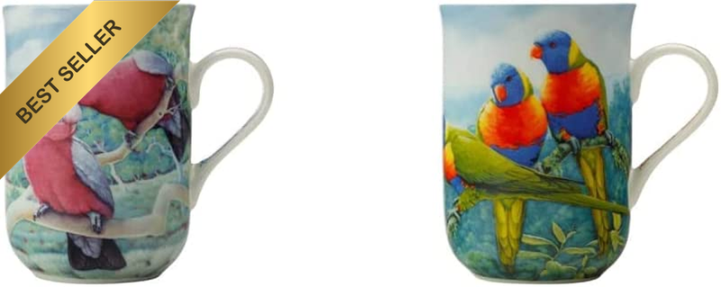 Birds of Australia KC 10Yr Anniversary Mug 300ML Galah Gift Boxed & Birds of Aus
