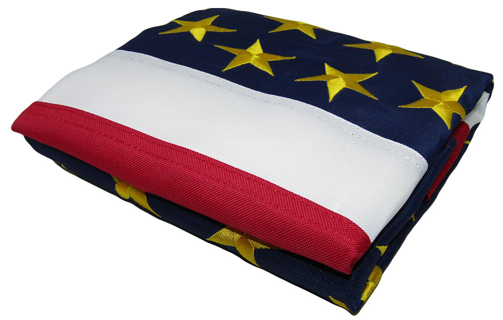 3x5 Embroidered Sewn Union Cavalry Guidon 600D 2 Ply Nylon Flag 3'x5' W/ 3 Clips