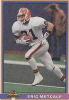 1991 Bowman Eric Metcalf #96