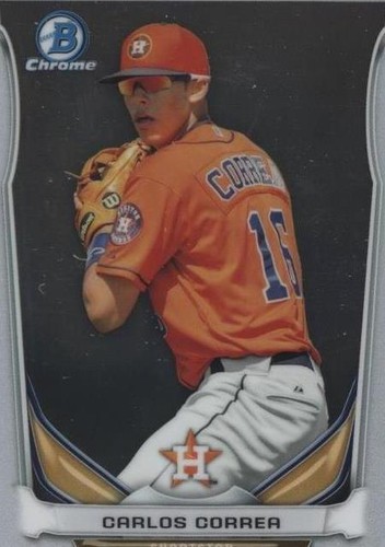 CARLOS CORREA 2014 BOWMAN CHROME FIRE DIE CUT REFRACTOR PROSPECT