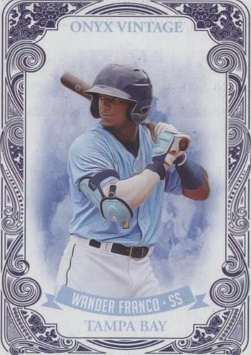 【NPB入り？！】2020 Wander Franco 9枚限定 Auto 2020 Onyx Vintage Wander Franco BLUE RC Rookie Auto #D /275 PSA 9