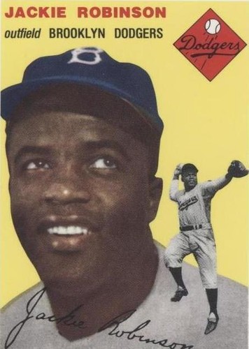 1954 Topps #10 Jackie Robinson Grey Back PSA 6 (ST) Brooklyn