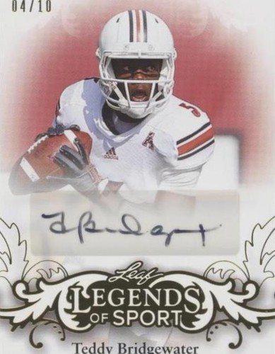 2015 Leaf Legends of Sport Teddy Bridgewater #BA-TB1