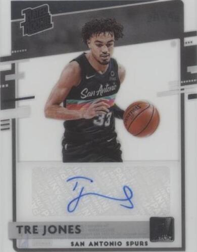 Tre Jones Spurs RC Rookie Auto Card 2020 Panini Donruss Tre Jones Spurs RC Rookie Auto Card 2020 Panini Donruss
