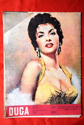 GINA LOLLOBRIGIDA ON SEXY BACK COVER 1955 EXYU MAGAZINE
