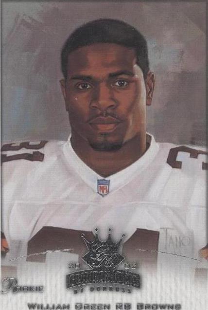 2002 Donruss Gridiron Kings William Green #109
