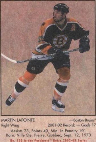2002-03 In the Game Parkhurst Retro - Martin Lapointe #133