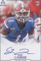 2020 Panini Luminance CJ Henderson #YOS-CJ