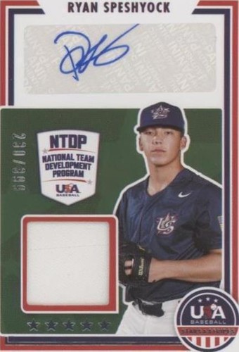 2022 Panini USA Baseball Stars & Stripes - Ryan Speshyock #SSS-RS