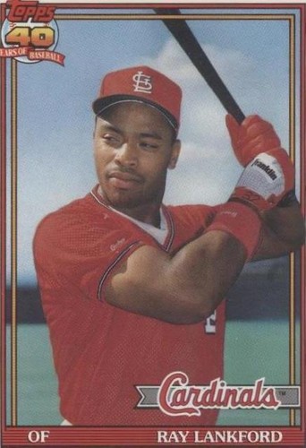 メジャーリーグ　カード　Ray Lankford レイ ランクフォード サイン入り 1992 ピナクル ベースボール