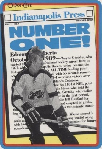 Wayne Gretzky 1990-91 O-Pee-Chee Number One #1 Indianapolis