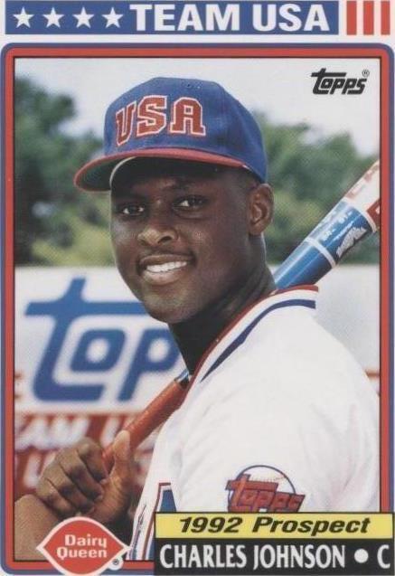 1992 Topps Dairy Queen Team США - Чарльз Джонсон No27