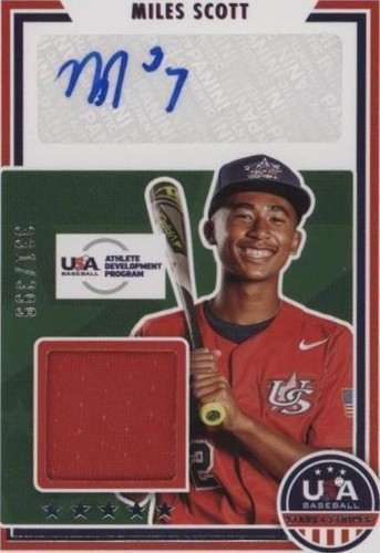 2022 Panini USA Baseball Stars & Stripes - Miles Scott #SSS-MS