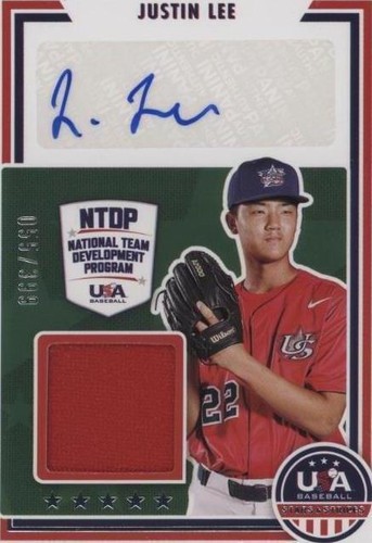 2022 Panini USA Baseball Stars & Stripes - Justin Lee #SSS-JL