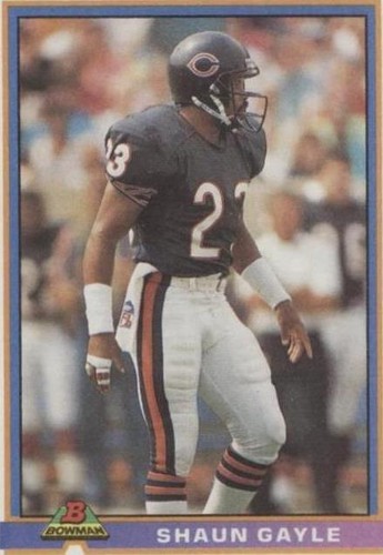 Shaun Gayle #52 Bowman 1991 Football Card (Chicago Bears) VG