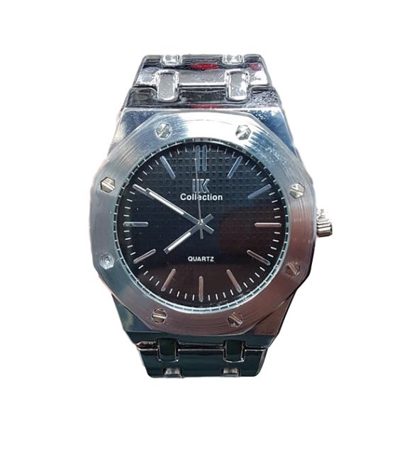 Orologio Da Polso IK Collection Uomo Analogico Quarzo Grande Silver Qua Nero lac