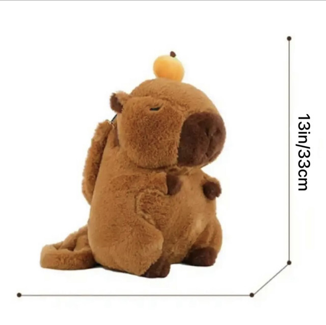 Capybara Plush Backpack Fashion Crossbody Shoulder Bag Stuffed Plushie Doll Gift