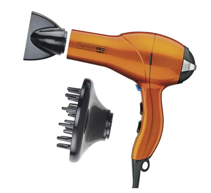 InfinitiPro Quick Styling Salon Professional Ionic & Ceramic Hair Dryer, Orange