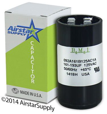 USA 161-193 MFD uF Electric Motor Start Capacitor 110-125V HVAC 125 VAC Volt