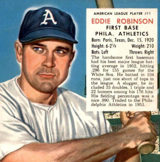 1953 Red Man Tobacco All-Star Team - Eddie Robinson #11