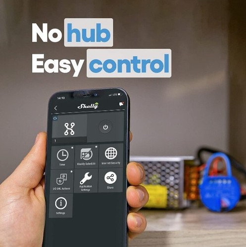 Shelly 1 Relay Switch Wireless WiFi Home Automation iOS Android
