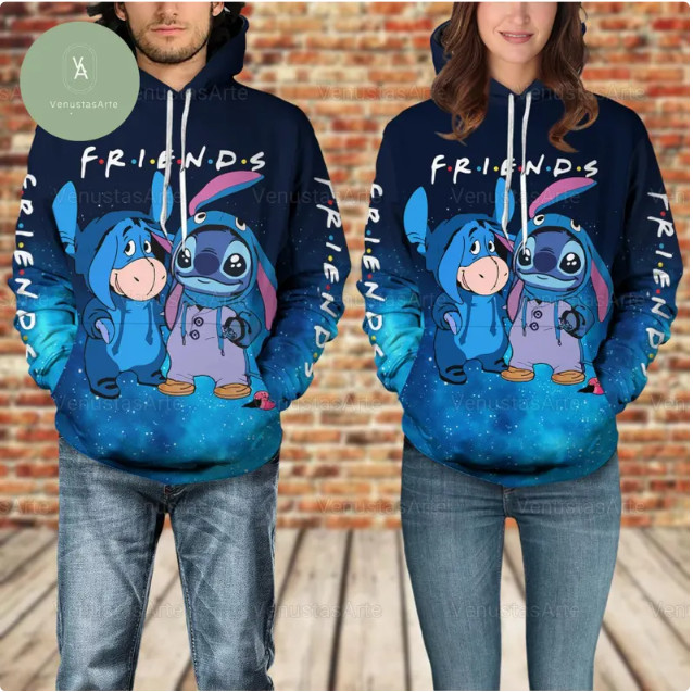 Stitch & Eeyore Friends 3D HOODIE HALLOWEEN GIFT CHRISTMAS GIFT BEST PRICE