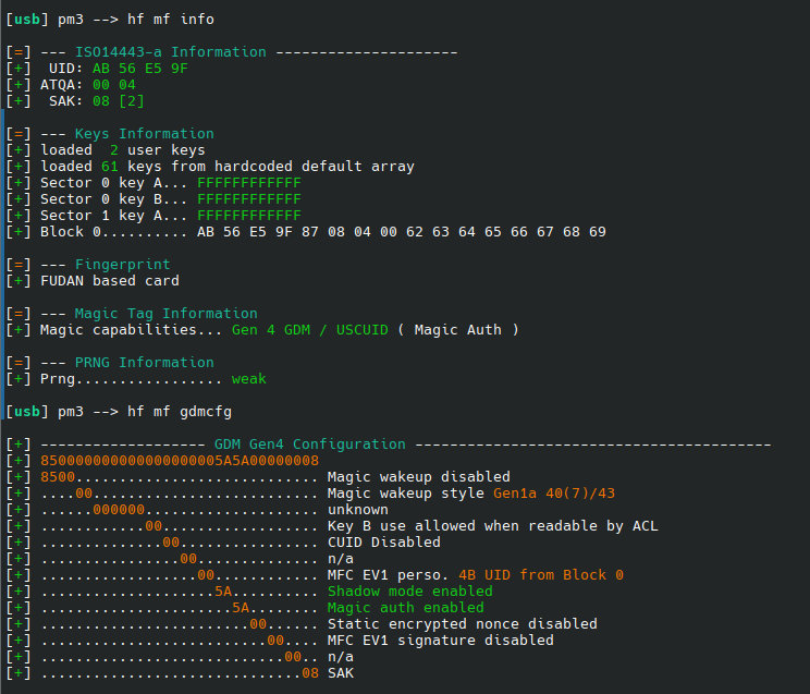 NFC RFID Magic Card USCUID GDMIC Gen4 13.56MHz MF Classic 1K for Proxmark3