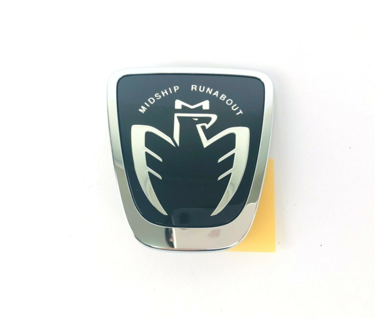 TOYOTA MR2 Roadster Spyder ZZW30 Genuine MIDSHIP RUNABOUT Front Emblem Black New - Picture 1 of 5