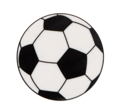 5 pc. BALL Planar Resin Hair Bow Center Flatback 1223376 Soccer Mom 1.8''