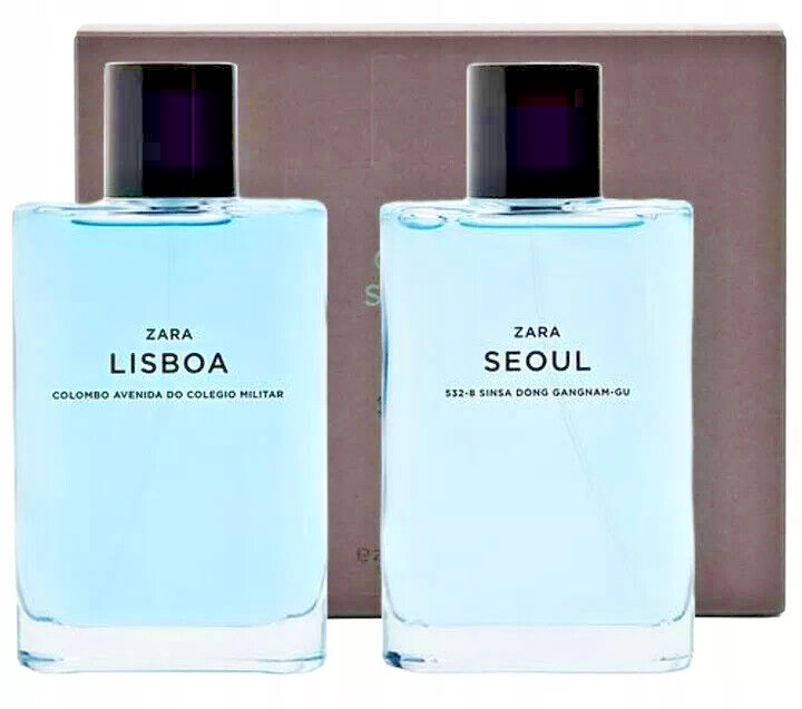 ZARA SEOUL & LISBOA Duo SET 2 x 3.04 oz (90 ml) Fragrance