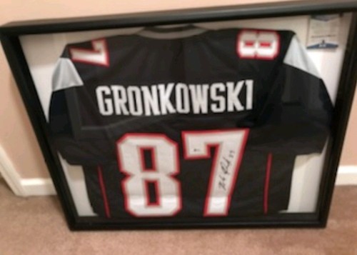 New England Patriots Rob Gronkowski Framed Autographed jersey Beckett COA