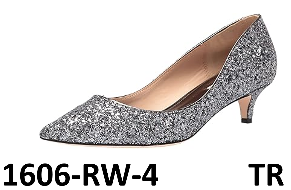 Badgley Mischka Women's Madison Ii Pump, Pewter Glitter, 7.5