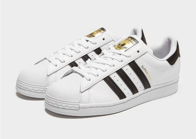 Adidas Superstar Mens Leather Trainers In White Black UK Size 11 New in Box