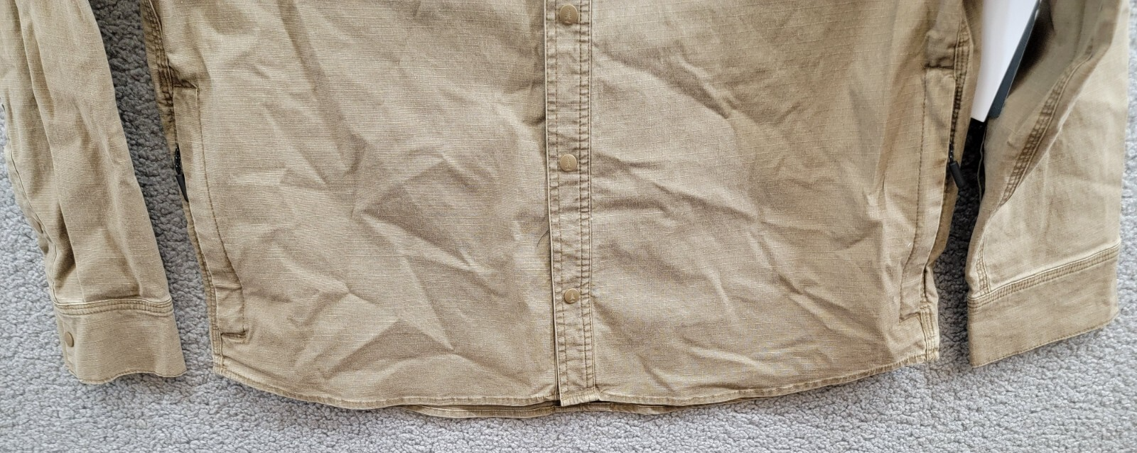 Bass Outdoor Ripstop Utility Shacket Men's L Teak Long Sleeve Snap Closure - Picture 4 of 19