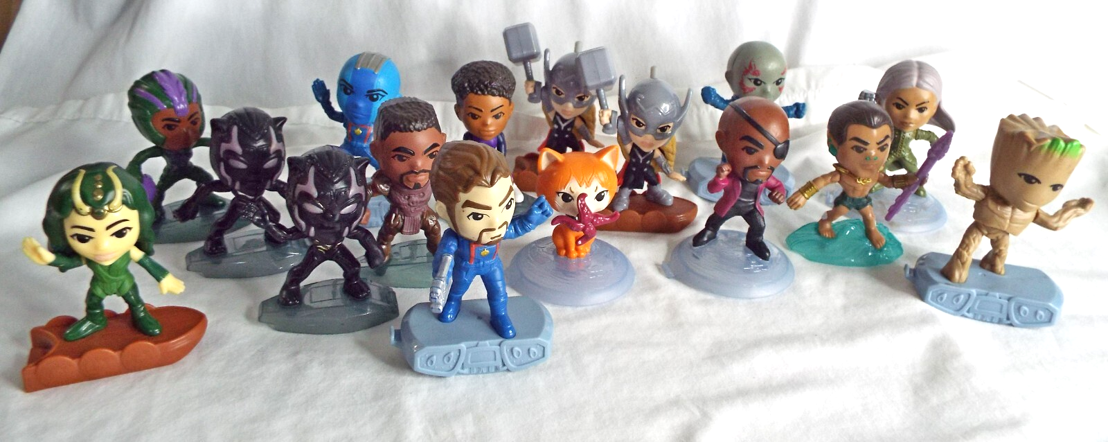 Lot of 17 Marvel McDonalds Figures Toys from 2019 to 2023