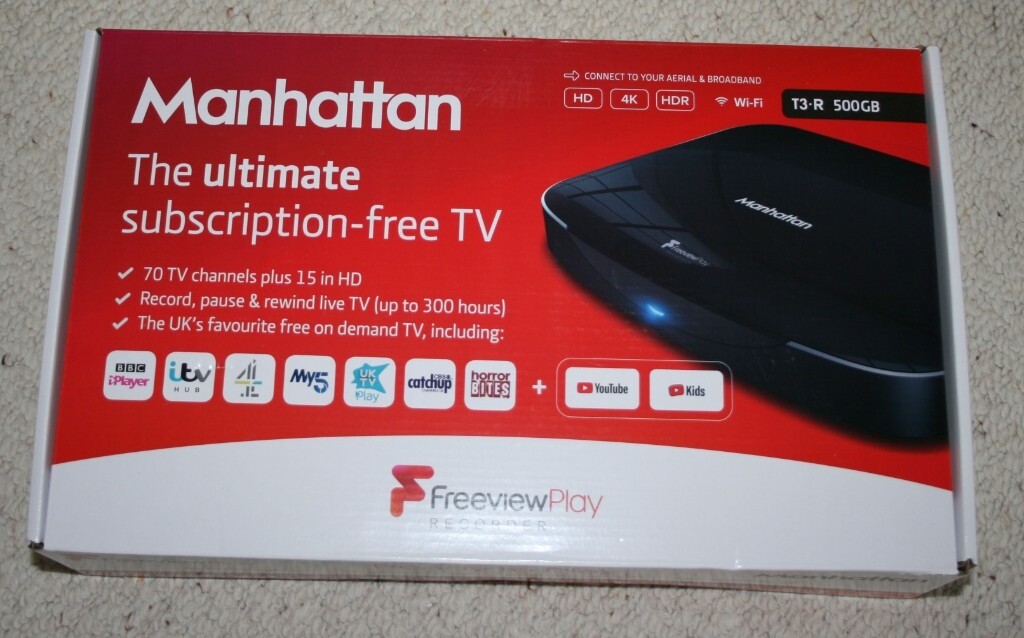 Manhattan T3 R 500GB Freeview Play 4K Smart Recorder | in Seaford, East