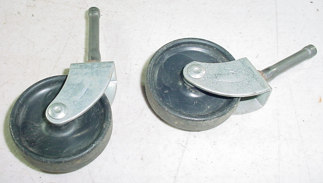Vintage Set Of 2 Stem Casters With 2