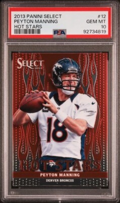 2013 Panini Select Hot Stars Peyton Manning #12 PSA 10 GB20
