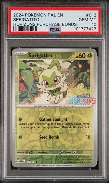 【psa10】2023 ポケモンカード SPRIGATITO GEM MT 10 psa10】2023 ポケモンカード SPRIGATITO GEM MT 10 - メルカリ